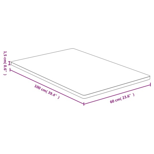  Bordplate 60x100x1,5 cm bambus 3154990