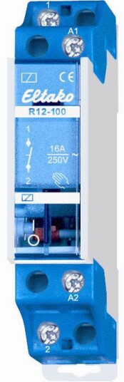 Eltako R12 110 230VAC Arbeidsstrømrelé 1 sluttende 1 åpnende 230 V AC 16 A Elfordeling & strømforsyning