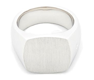 Tom Wood Jewellery The Cushion Satin Ring Sølv male 60