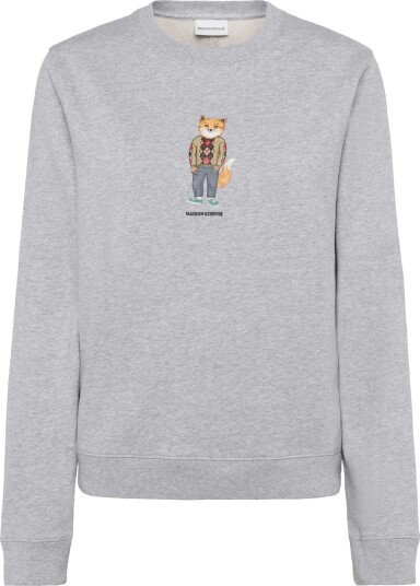 Maison Kitsune Dressed Fox Regular Sweatshirt Grey XS