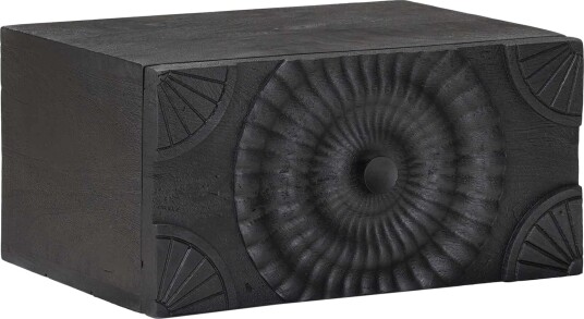 Håndlaget sengeskap Svart 40 x 30 x 20 cm Massiv mango tre