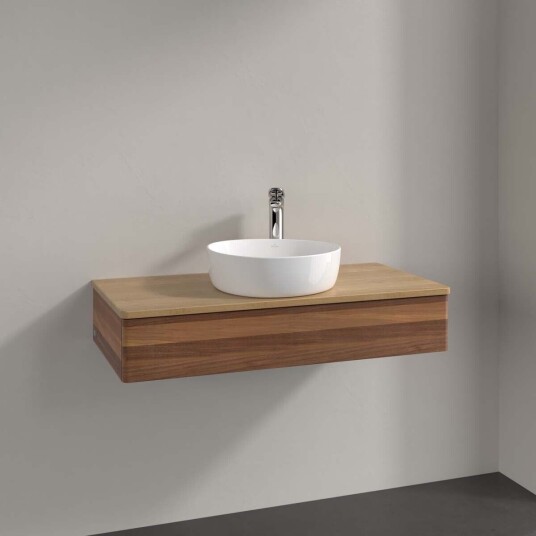 Villeroy & Boch  Antao Servantskap med 1 skuff 100x50x19 cm u/lys Valnøtt/Eik