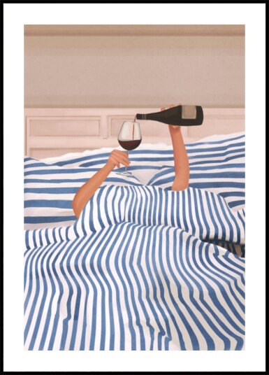 Wine In Bed Plakat / 100x150