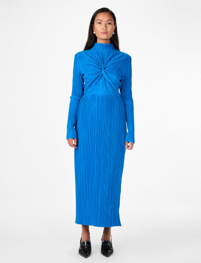 YAS Yasolinda High Neck Ls Long Dress S. - Blue - M YAS Yasolinda High Neck Ls Long Dress S. - Blue - M