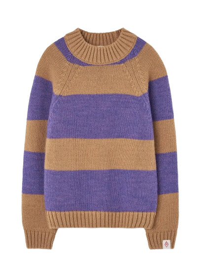 THE ANIMALS OBSERVATORY Stripes Beife Boxfish Sweater Lila 4 Y THE ANIMALS OBSERVATORY Stripes Beife Boxfish Sweater Lila 4 Y