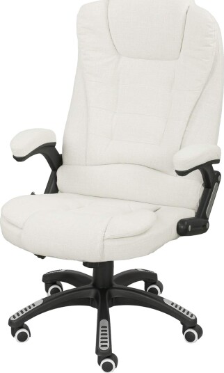 Ergonomisk Massasje Kontorstol Liggende Kremhvit