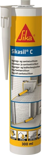 Sika Sikasil C Fugemasse Lysegrå Sika Sikasil C Fugemasse Lysegrå