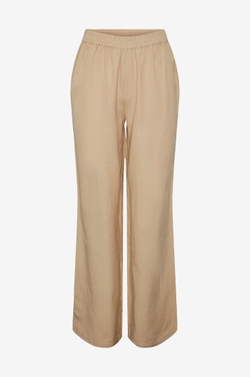 pieces - Bukser pcMilano HW Wide Pant - Beige