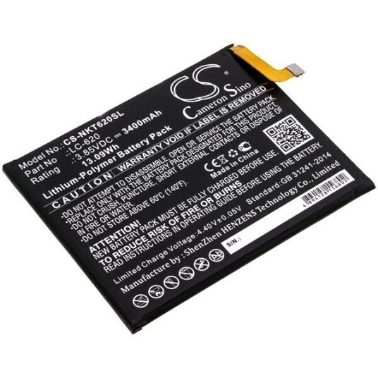 Nokia 6.2 batteri (3400 mAh 3.85 V, Sort)