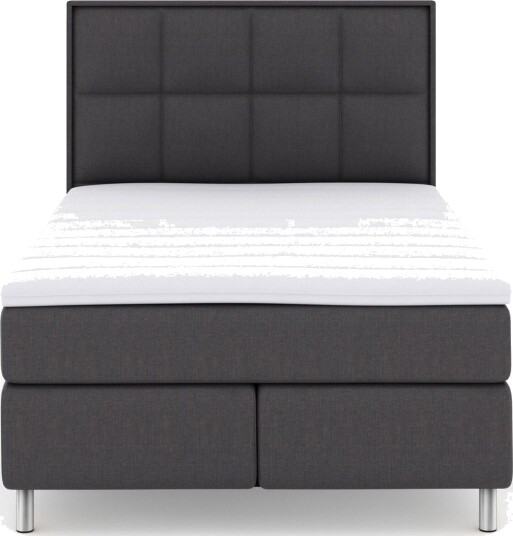 Select No 3 Komplett Sengepakke 140x200 Fast/Medium Mørkegrå/Metallben