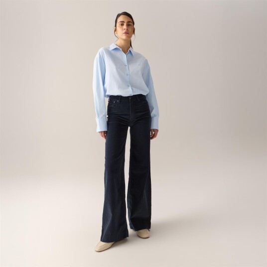 Lois Jeans Palazzo Mistral Shiny Cord Navy 24 x 32