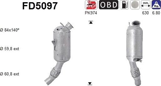 Partikkelfilter AS FD5097