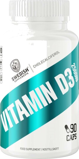 Swedish Supplements Vitamin D3 2500IU 90 stk
