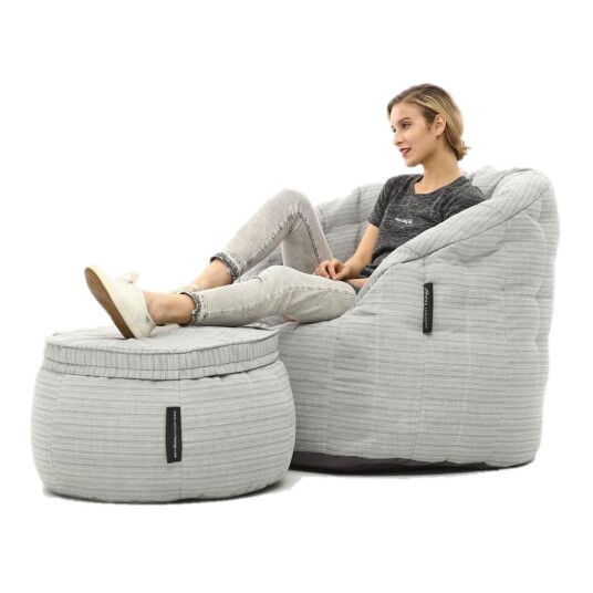 Butterfly Chaise Sett Silverline Grå