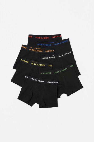 Jack & Jones Boksershorts jacBasic Trunks Jnr 7 pakning Svart