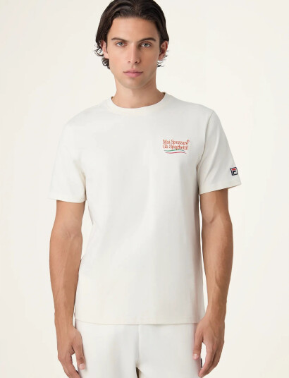 FILA Navigli Pasta Regular Graphic T-Shirt - Cream - XXL FILA Navigli Pasta Regular Graphic T-Shirt - Cream - XXL