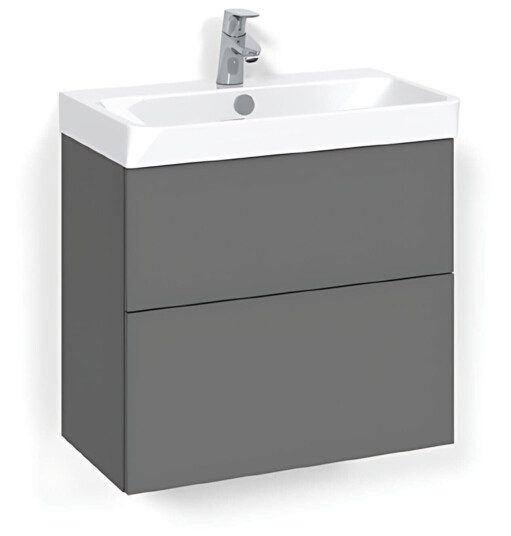 Macro Design Crown Servantskap 2 Skuff- med Light 70 Servant Antrasitt / 60cm Plain