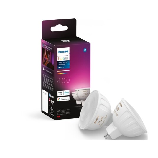 Philips Hue WCA MR16 LED-lyspære 6,3 W 2-pk Philips Hue WCA MR16 LED-lyspære 6,3 W 2-pk