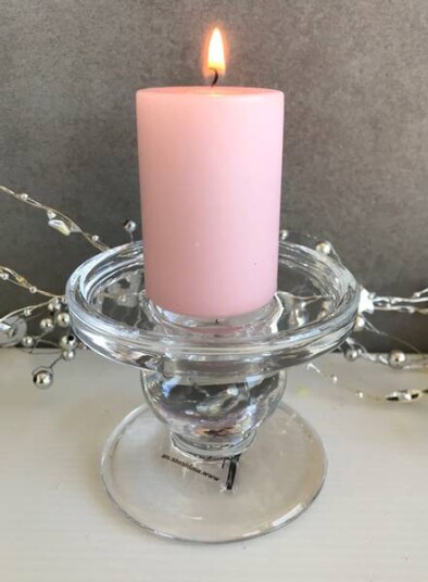 Kubbelys stake i klart glass fra Ambiente