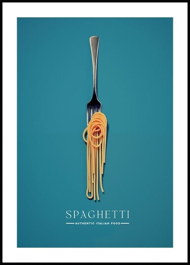 A Fork Wrapped In Spaghetti Plakat Plakat / 70x100cm A Fork Wrapped In Spaghetti Plakat Plakat / 70x100cm