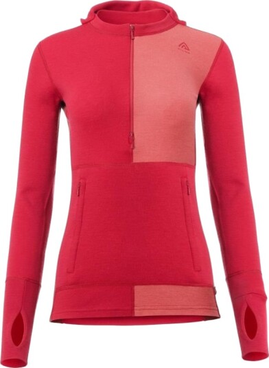 Aclima WarmWool hoodsweater w/zip W´s Dame, 399 Jester Red/Spiced Coral/Spiced Apple, S Aclima WarmWool hoodsweater w/zip W´s Dame, 399 Jester Red/Spiced Coral/Spiced Apple, S