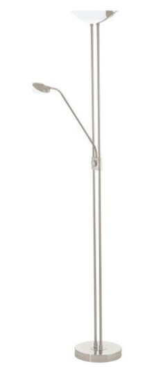 Eglo Baya Gulvlampe LED, Satin/hvit Eglo Baya Gulvlampe LED, Satin/hvit