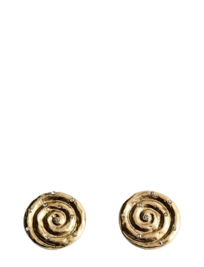 Mango Spiral Crystal Earring Gold ONE SIZE Mango Spiral Crystal Earring Gold ONE SIZE