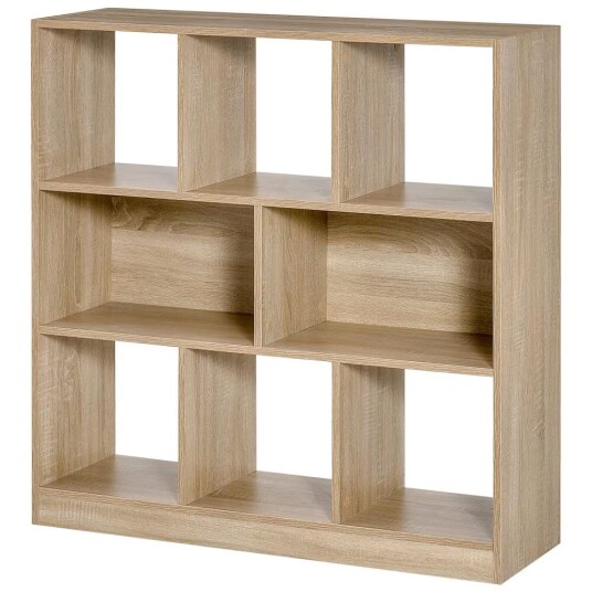 Bokhylle Naturlig 3-Lags Oppbevaringshylle, Kontorhylle, Utstillingshylle For Hjemmekontor/Stue, 97,5X30X100Cm Bokhylle Naturlig 3-Lags Oppbevaringshylle, Kontorhylle, Utstillingshylle For Hjemmekontor/Stue, 97,5X30X100Cm