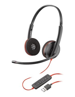 Poly Blackwire C3220 Usb Hodesett Usb-a Stereo Svart Poly Blackwire C3220 Usb Hodesett Usb-a Stereo Svart