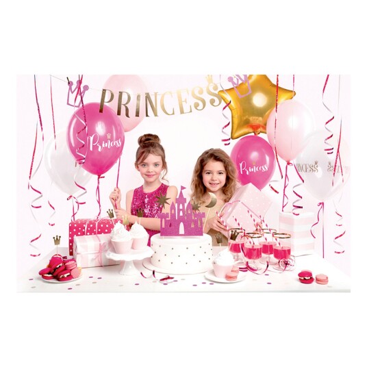 PartyDeco Bursdagssett Prinsesse - 1-pakning