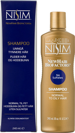 Nisim Shampoo for Normalt til Fet Hår 240 ml - Mot Hårtap, Parabenfri