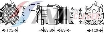 AVA COOLING SYSTEMS PEAK306 AC-kompressor