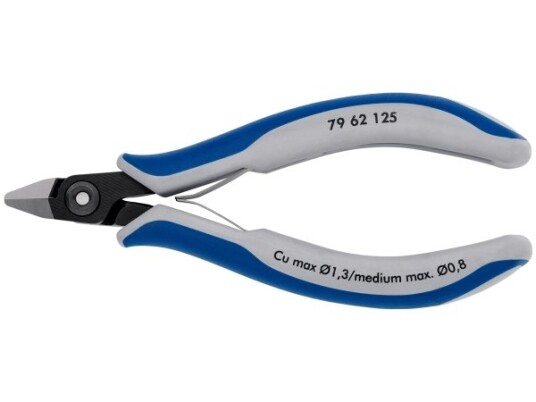 Knipex 79 62 125, Diagonal Tang, Kromvanadiumstål, Plast, Blå, Grå, 125 Mm, 58 G