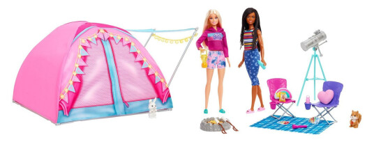 Barbie Camping Telt M/ Dukker Brooklyn Og Malibu