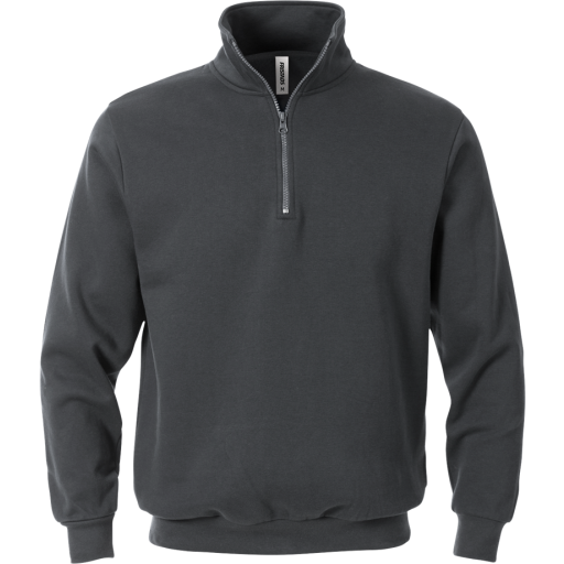 Acode Sweatshirt Med Kort Dragkedja 1737 Swb Mörkgrå S