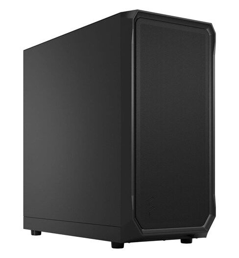 Fractal Design Focus 2 Midi Tower Kabinett - Svart - Stål, Støtte for ATX, Micro-ATX, Mini-ITX