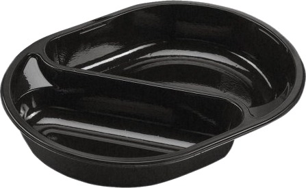 Bakke 2 Rum 400/515 Ml 238X176x40 Mm Oval Cpet Sort,240 Stk/Krt