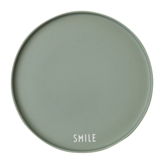 Design Letters favorittallerken Ø 22 cm Smile-green Design Letters favorittallerken Ø 22 cm Smile-green