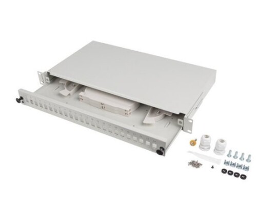 Lanberg 24Xsc Simplex / 24Xlc Duplex Rack 19" 1U Fiber Optic Distribution Frame Gray + Accessories