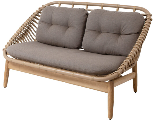 Cane-line String 2-seter sofa Teak med natur pute Natur