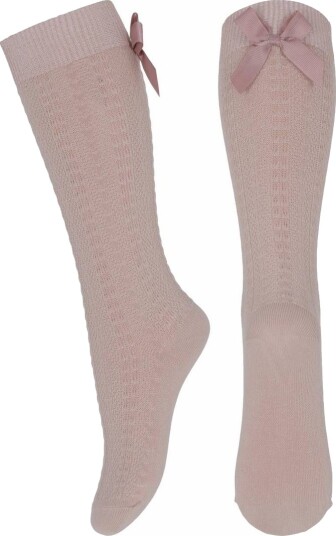 Mp Sofia Knee Sokker With Bow Rose Dust