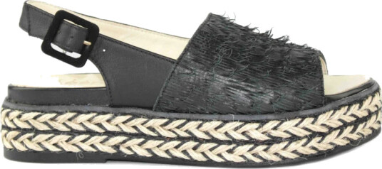 Espadrilles Dame Sko Svart 36 EU,