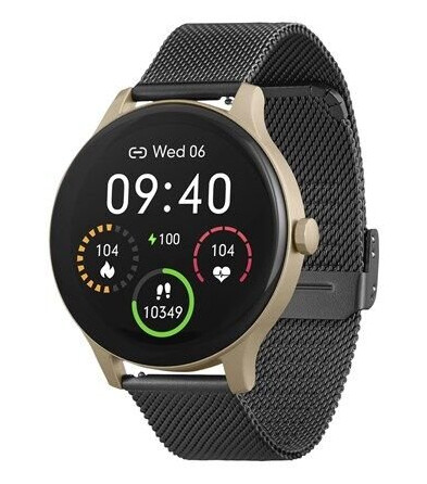 Garett Electronics Garett Classy smart watch with strap - 64 MB - black & gold
