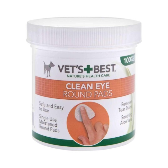 Vet's Best Øyerensebind til hunder - 100 stk. Bomull med Aloe Vera Vet's Best Øyerensebind til hunder - 100 stk. Bomull med Aloe Vera
