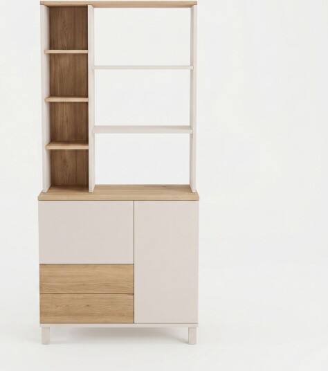 Bokhylle Hanah Home Mood (85,2 x 187,8 x 35 cm) Sand Oak - Sand og eik