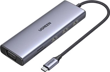 Ugreen Dokkingstasjon For Bærbar Bærbar Smarttelefon Usb C Hdmi Vga 1Gbe