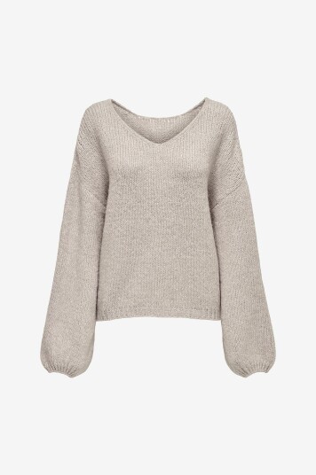 JDY - Pullover jdyDinea L/s Reversible KN - Grå JDY - Pullover jdyDinea L/s Reversible KN - Grå