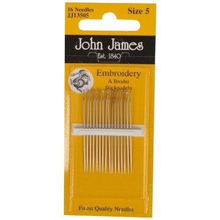 John James broderinåler størrelse 5 16 stk. John James broderinåler størrelse 5 16 stk.