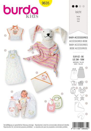 Burda 9635 - Babytilbehør