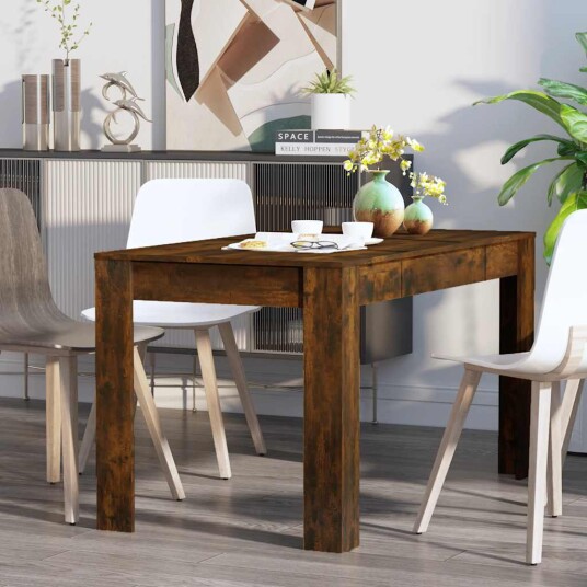 vidaXL Spisebord røkt eik 140x74,5x76 cm konstruert tre vidaXL Spisebord røkt eik 140x74,5x76 cm konstruert tre